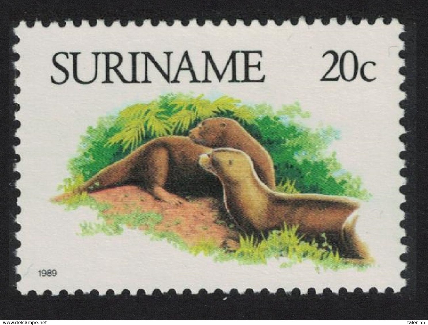 Suriname Two Otters 1989 MNH SG#1401 - Suriname