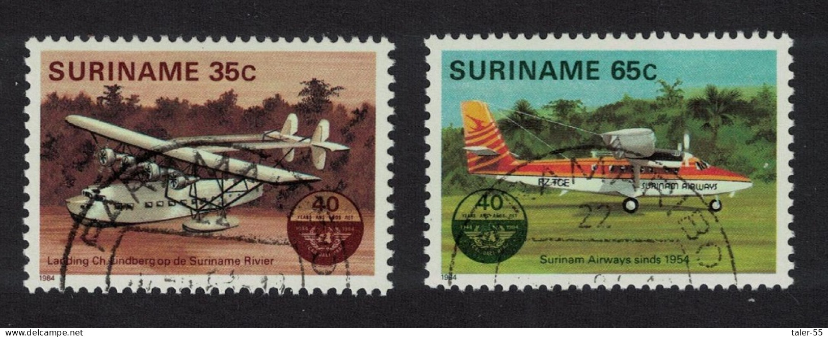 Suriname 40th Anniversary Of ICAO 2v 1984 CTO SG#1178-1179 - Suriname