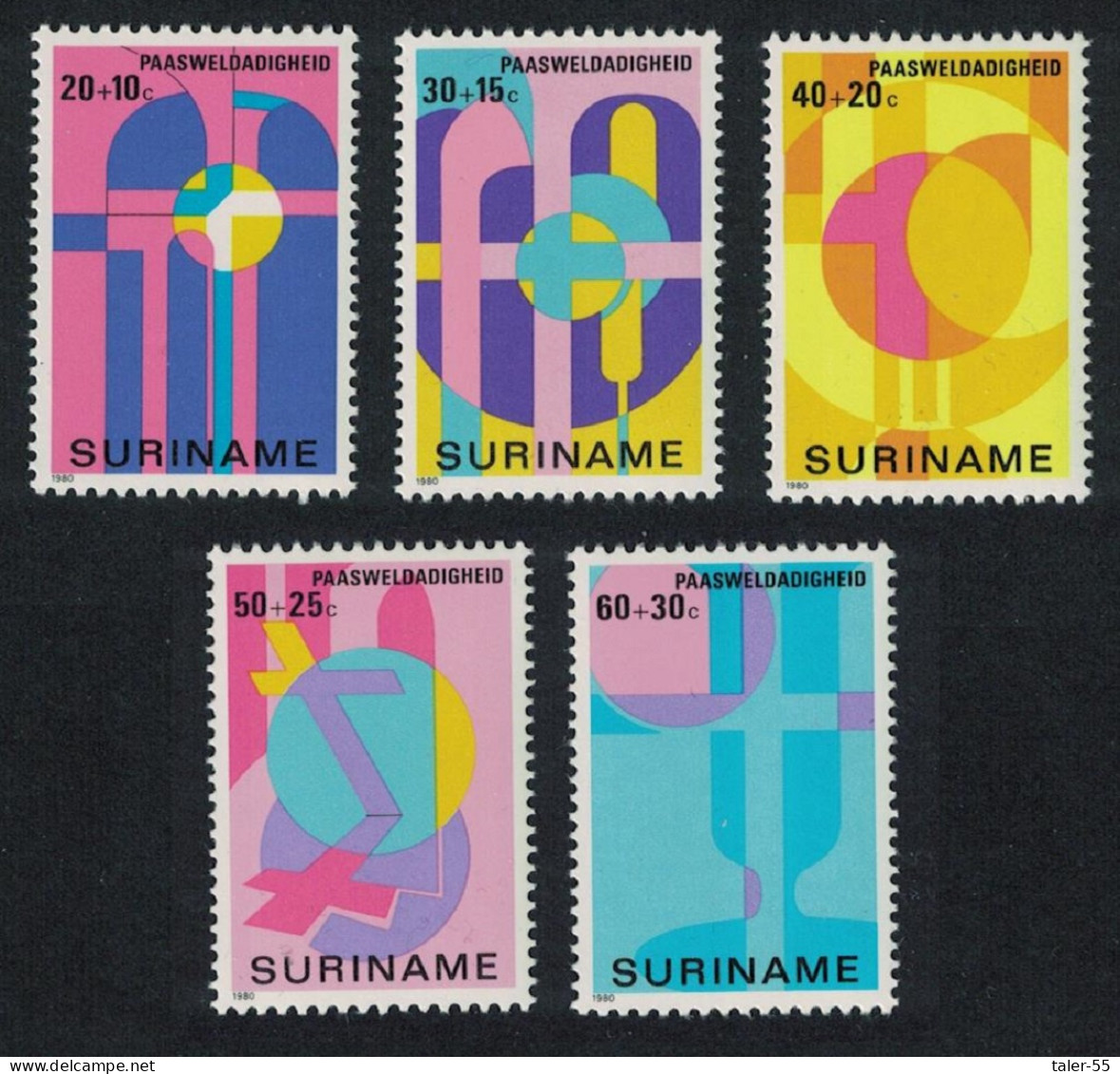 Suriname Easter Charity Various Easter Symbols 5v 1980 MNH SG#990-994 - Suriname