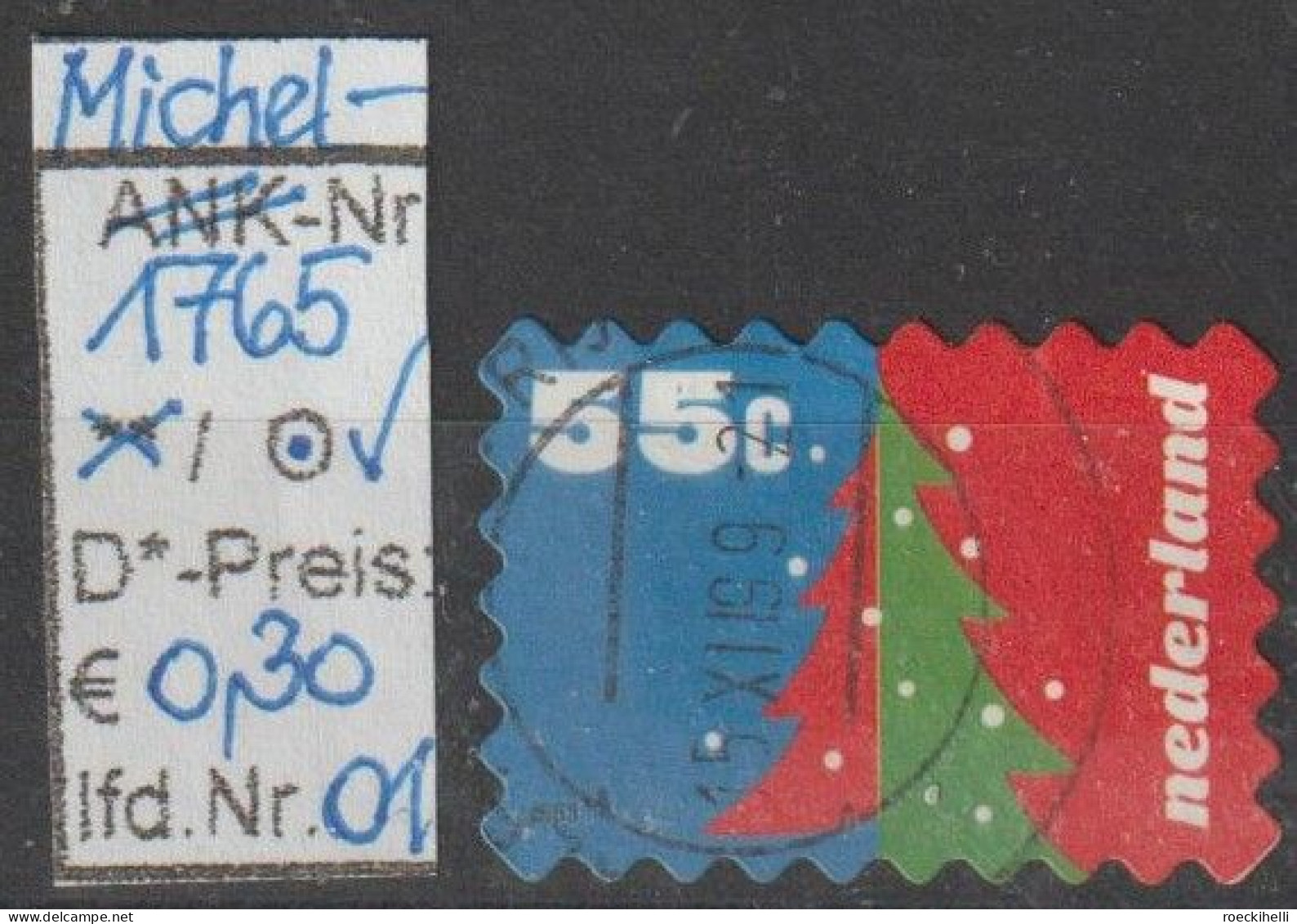 1999 - NIEDERLANDE - FM/DM "Dez.marken - Weihn. Motive" 55 C Mehrf. - O  Gestempelt - S.Scan (1765o 01-02 Nl) - Used Stamps