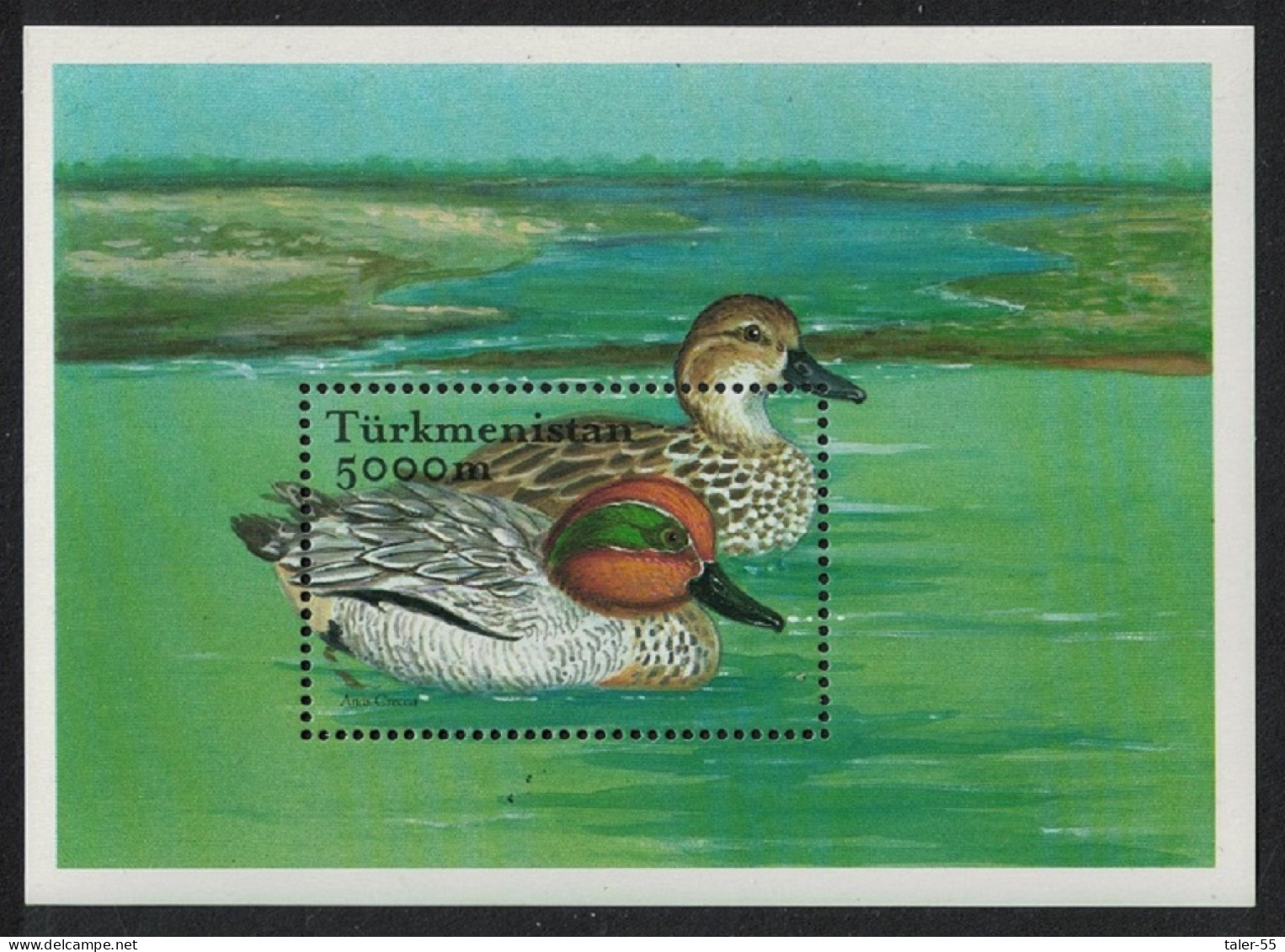 Turkmenistan Teal Birds MS 2002 MNH SG#MS112-1 - Turkmenistan