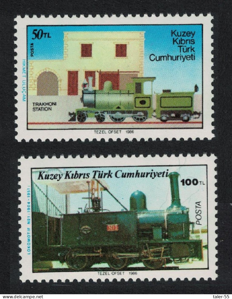 Turkish Cyprus Cyprus Railway 2v 1986 MNH SG#202-203 - Ungebraucht