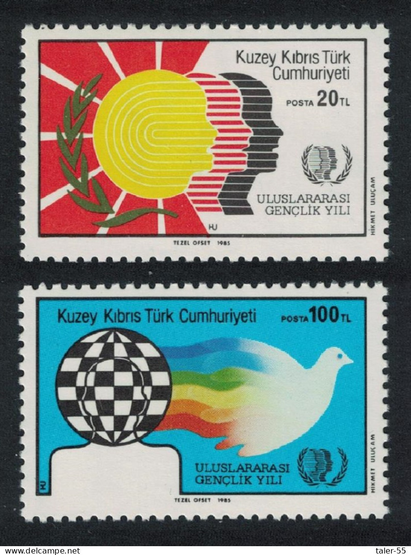 Turkish Cyprus Birds International Youth Year 2v 1985 MNH SG#178-179 - Ungebraucht