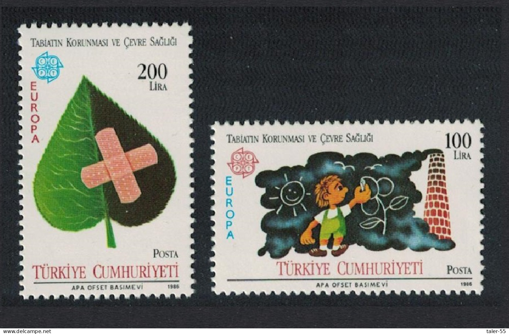 Turkey Europa CEPT 2v 1986 MNH SG#2921-2922 MI#2738-2739 - Unused Stamps