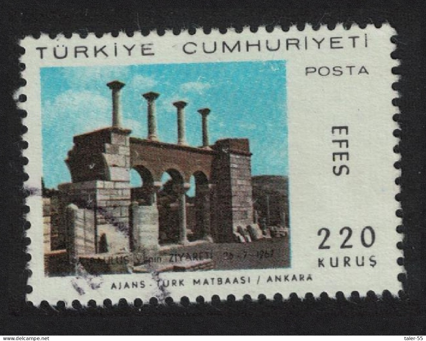 Turkey Pope Paul VI's Visit To Virgin Mary's House Ephesus 1967 Canc SG#2207 Sc#1750 - Used Stamps