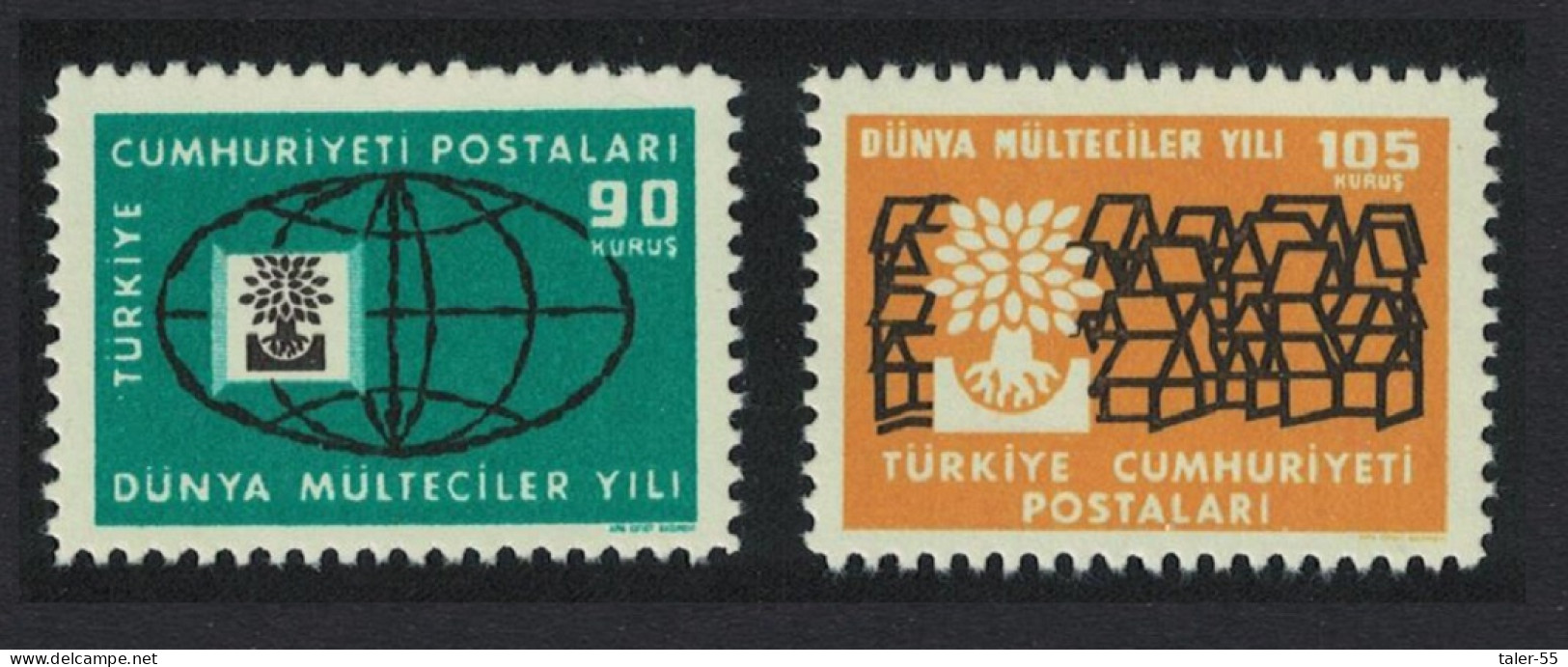 Turkey World Refugee Year 2v 1960 MNH SG#1897-1898 MI#1729-1730 Sc#1478-1479 - Ungebraucht