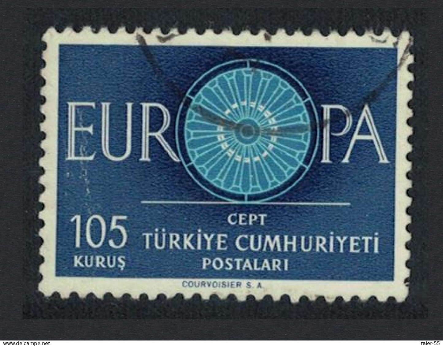 Turkey Europa CEPT Wheel 105k 1960 Canc SG#1917 MI#1775 Sc#1494 - Oblitérés