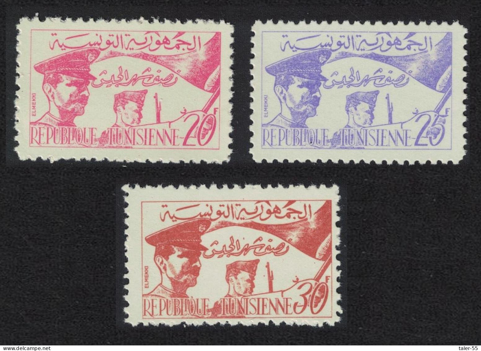 Tunisia Proclamation Of Republic 3v 1957 MNH SG#453-455 MI#489-491 - Tunesien (1956-...)