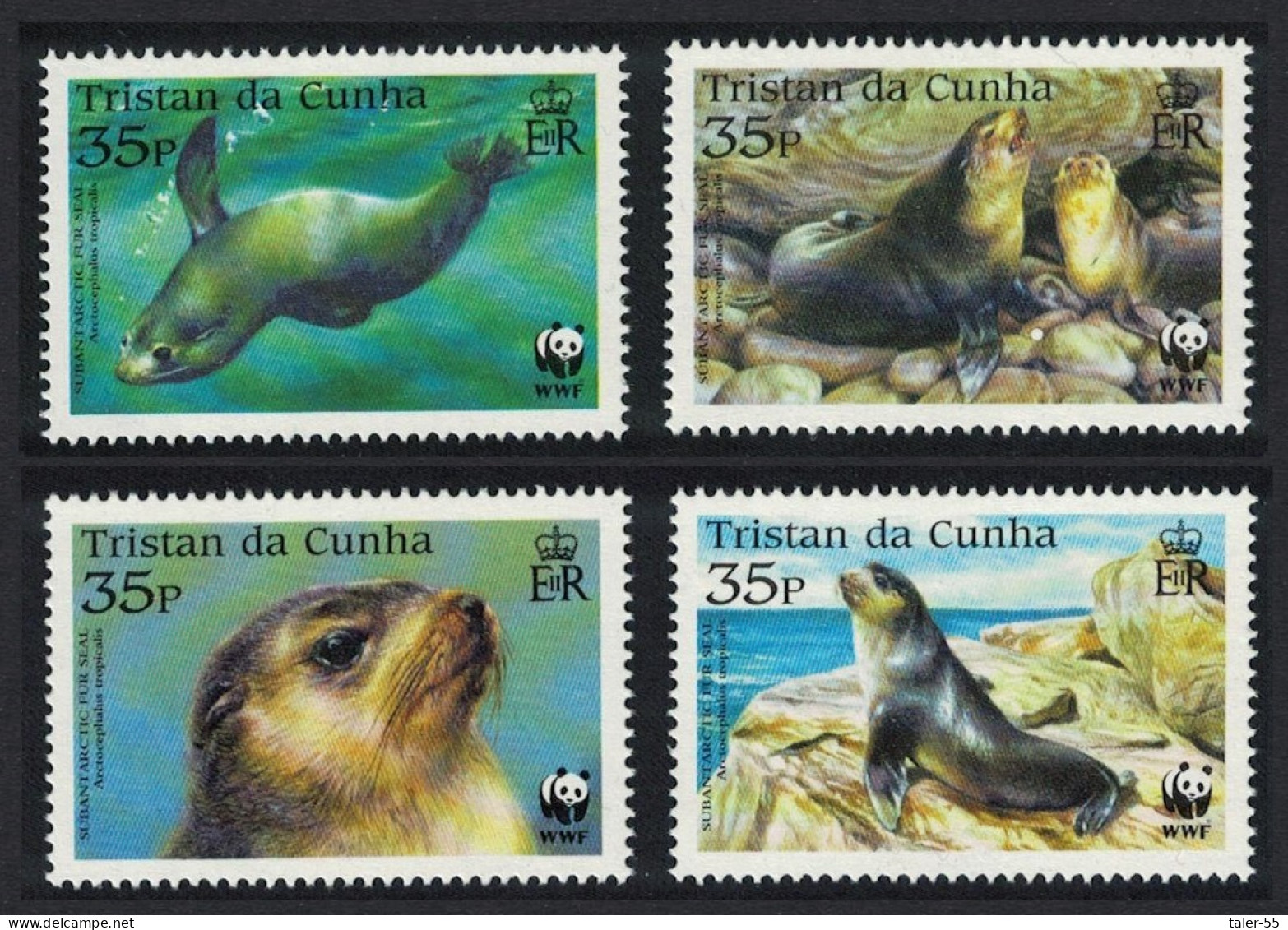 Tristan Da Cunha WWF Subantarctic Fur Seal 4v 2004 MNH SG#800-803 MI#821-824 Sc#747-750 - Tristan Da Cunha