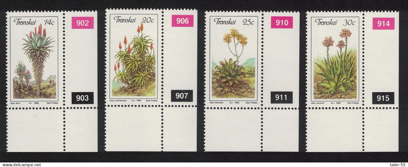 Transkei Aloes 4v Corners Date 1986 MNH SG#185-188 - Transkei