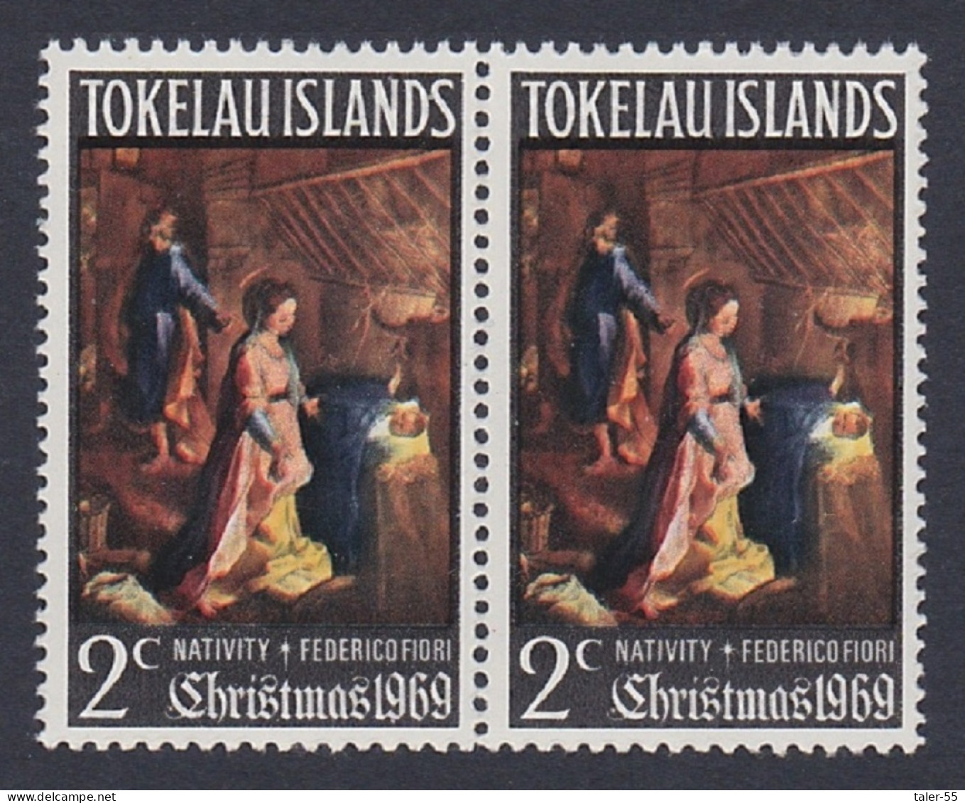 Tokelau Christmas Pair 1969 MNH SG#20 Sc#20 - Tokelau