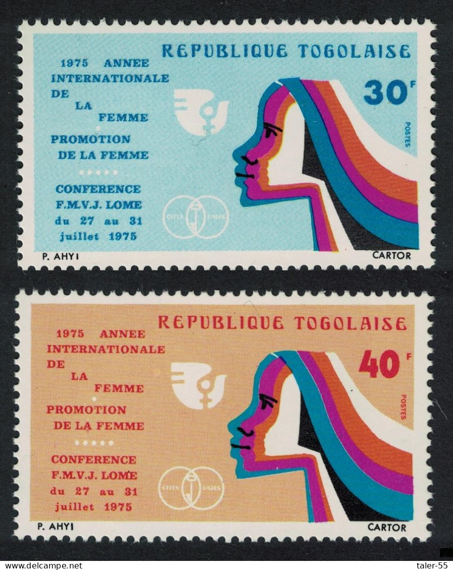 Togo International Women's Year 2v 1975 MNH SG#1094-1095 Sc#914-915 - Togo (1960-...)