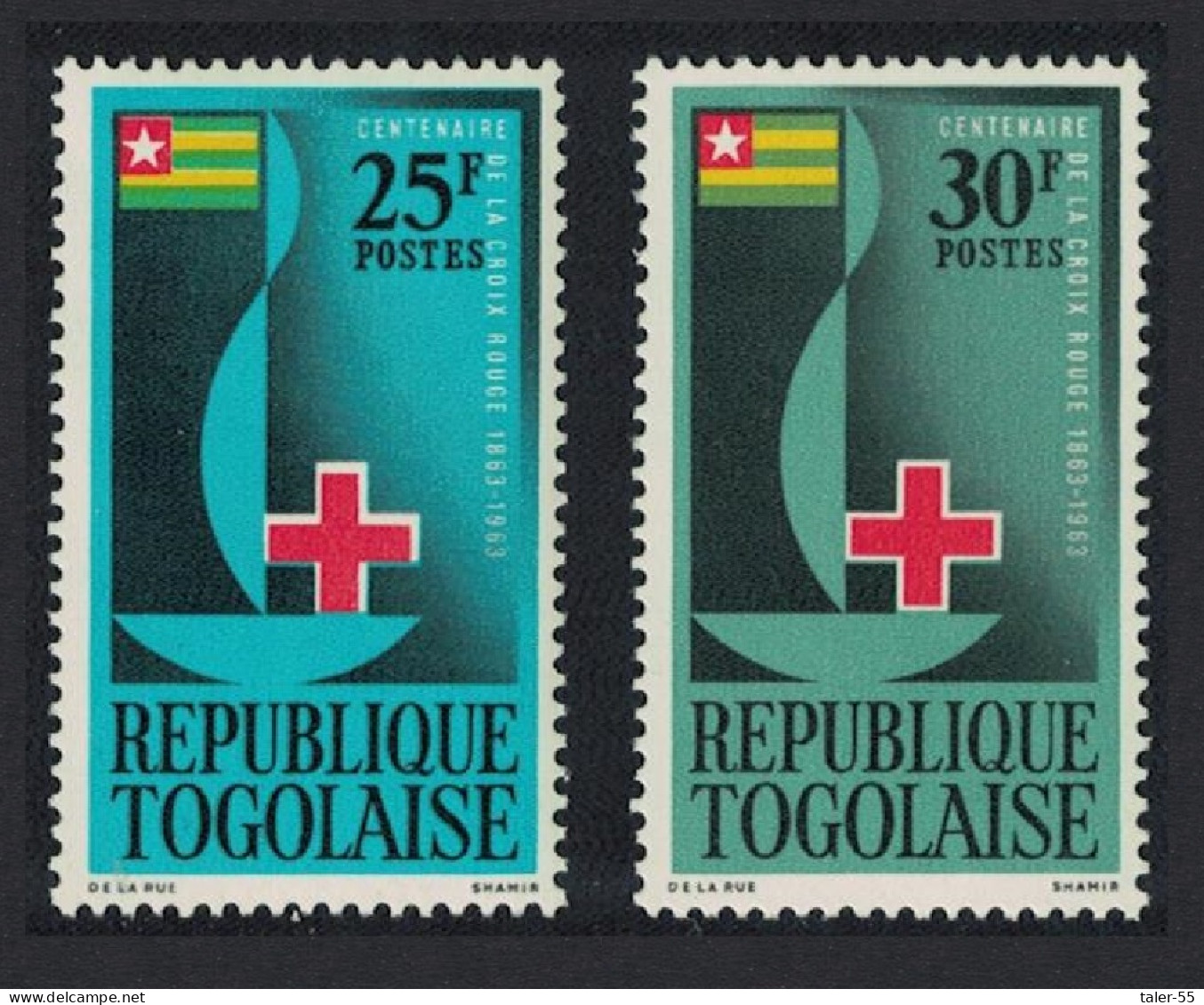 Togo Red Cross Centenary 2v 1963 MH SG#334-335 Sc#452-453 - Togo (1960-...)