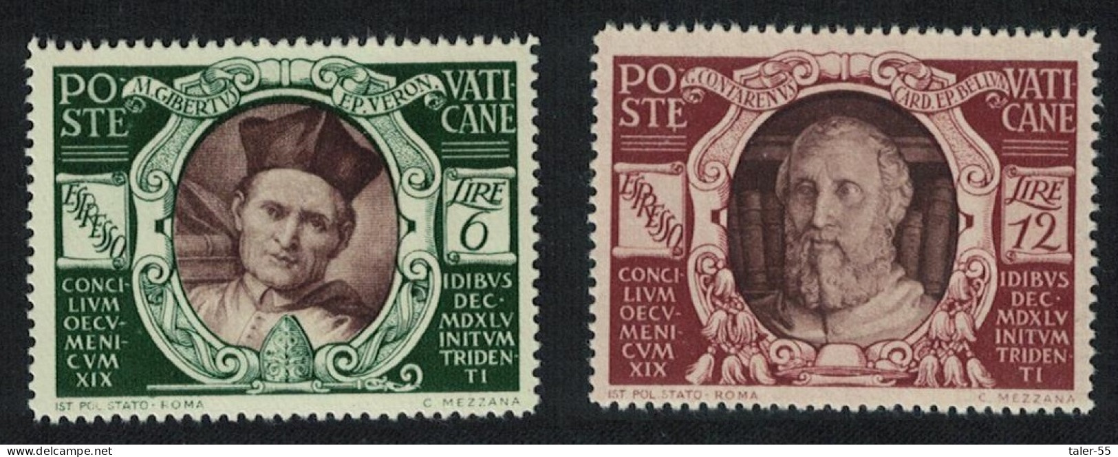 Vatican Express Mail Bishops 2v 1946 MH SG#E130-E131 Sc#E9-E10 - Unused Stamps