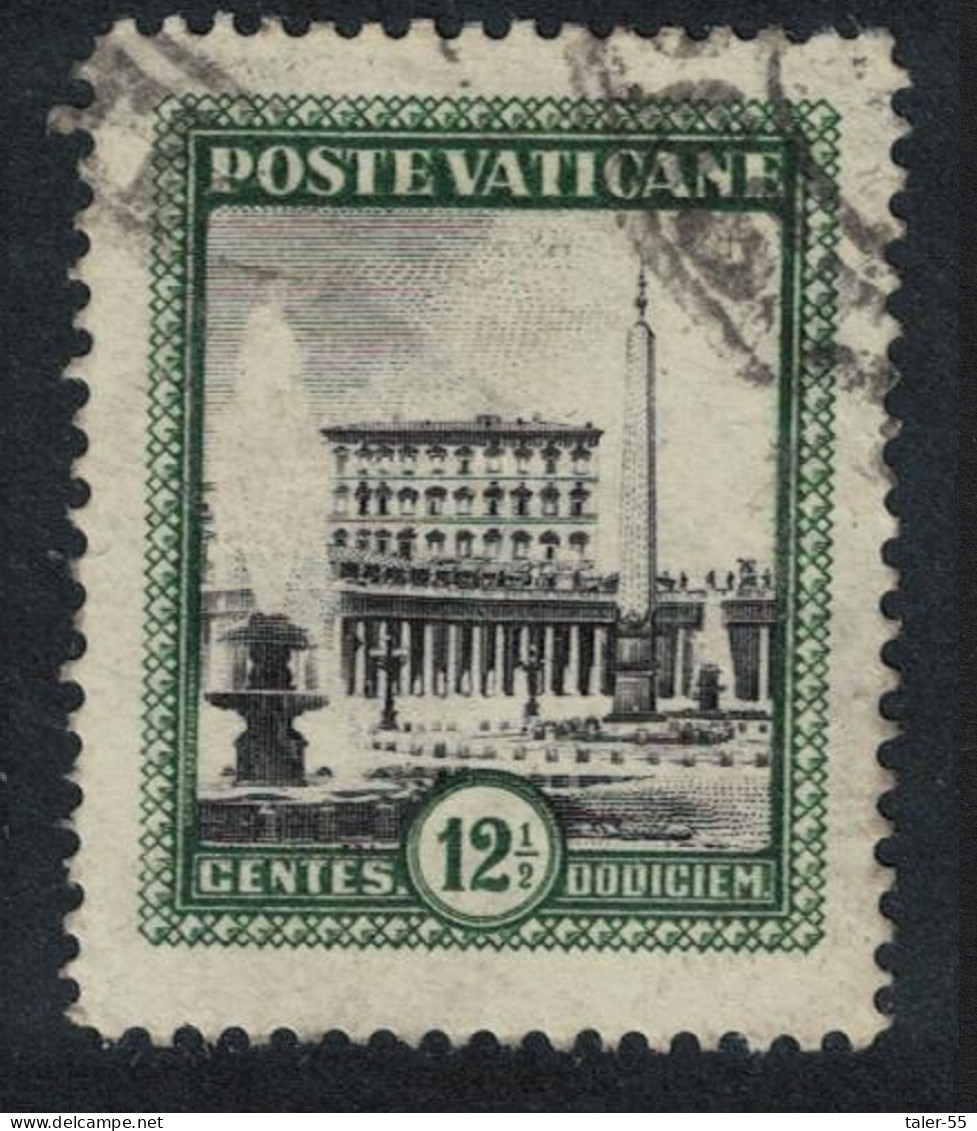 Vatican Wing Of Vatican 12½c T1 1933 Canc SG#21 - Usados