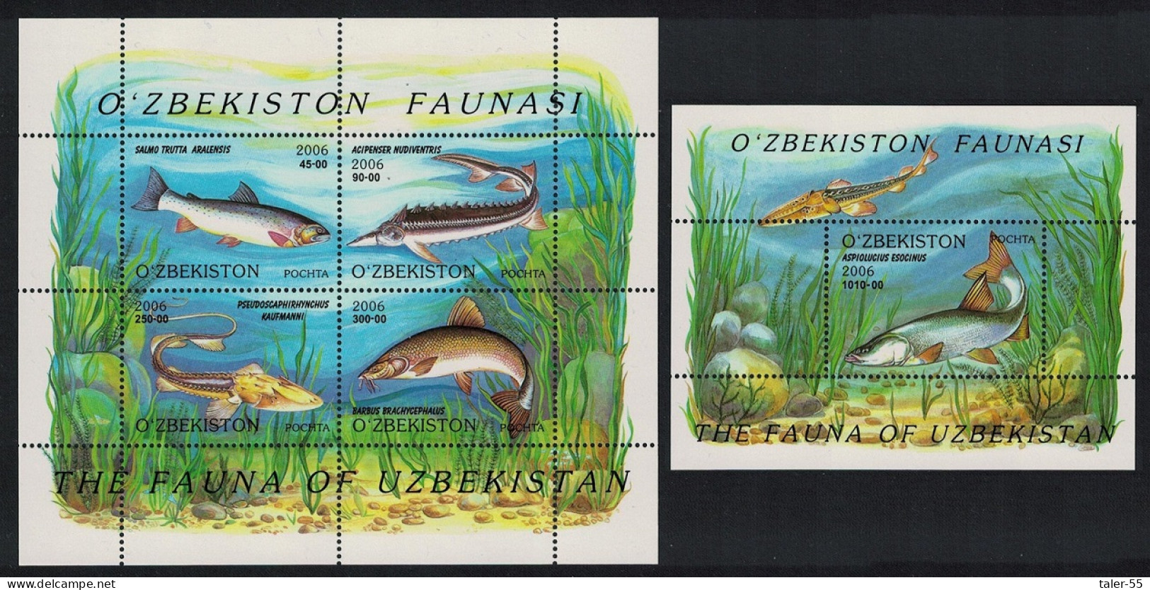 Uzbekistan Fish Sheetlet Of 4v+MS 2006 MNH SG#MS523 MI#Block 41-42 - Usbekistan