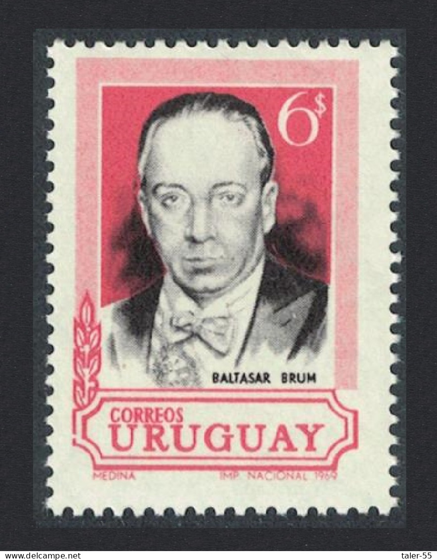 Uruguay President Baltasar Brum 1969 MNH SG#1396 MI#1141 - Uruguay