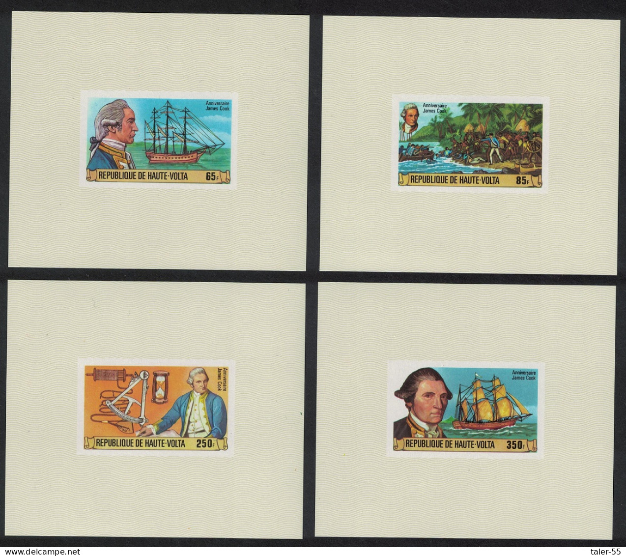 Upper Volta Captain James Cook 4 De-Luxes 1978 MNH SG#487-490 MI#719-722 - Obervolta (1958-1984)