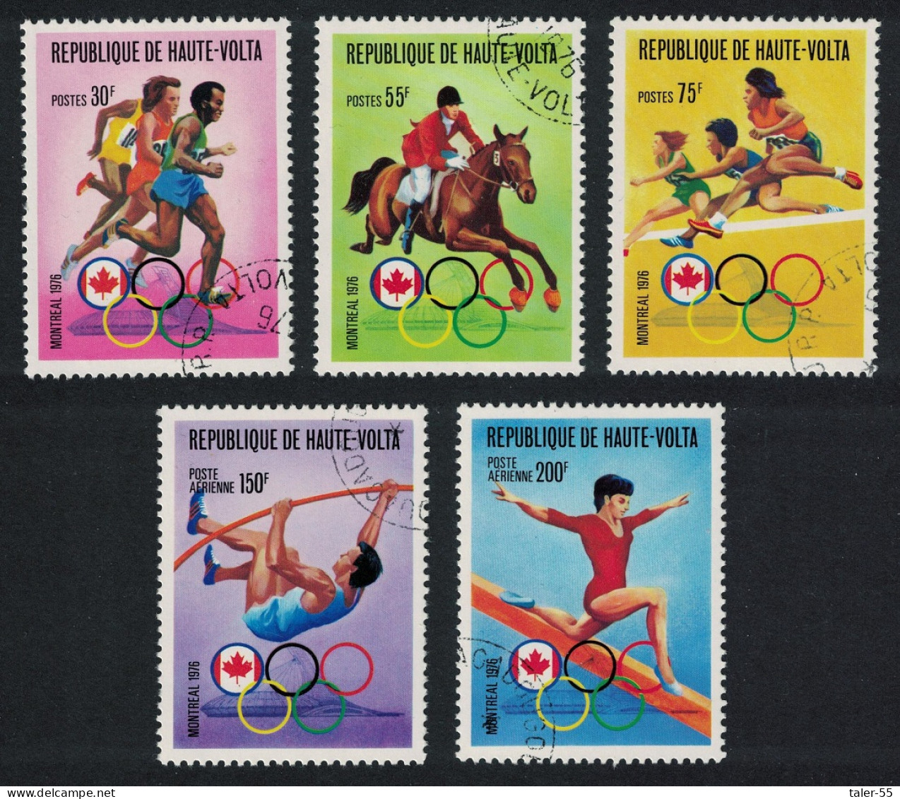 Upper Volta Summer Olympic Games Montreal 5v 1976 CTO MI#617-621 Sc#C233 - Alto Volta (1958-1984)