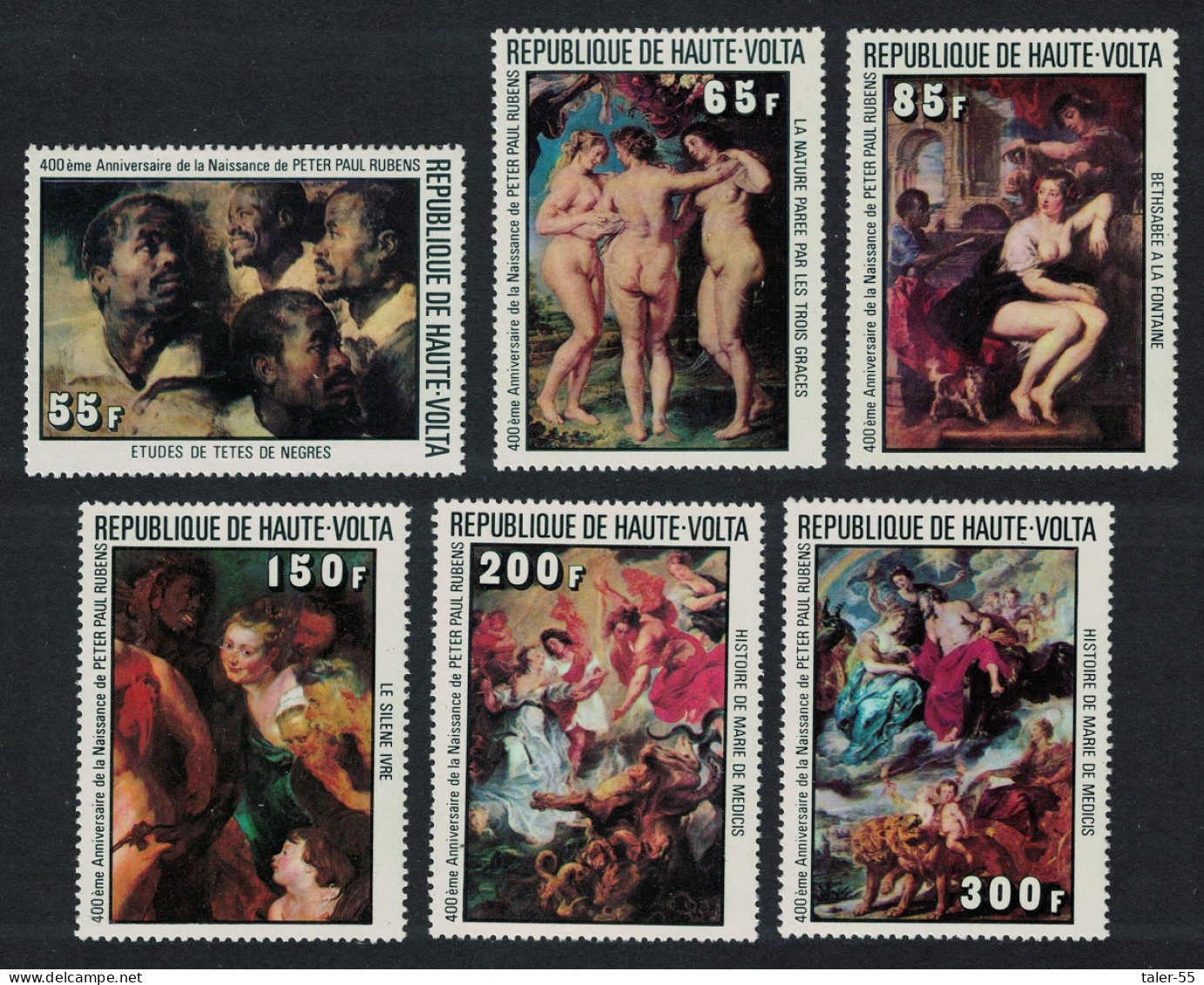 Upper Volta Rubens Paintings 6v 1977 MNH SG#458-463 Sc#446-451 - Haute-Volta (1958-1984)