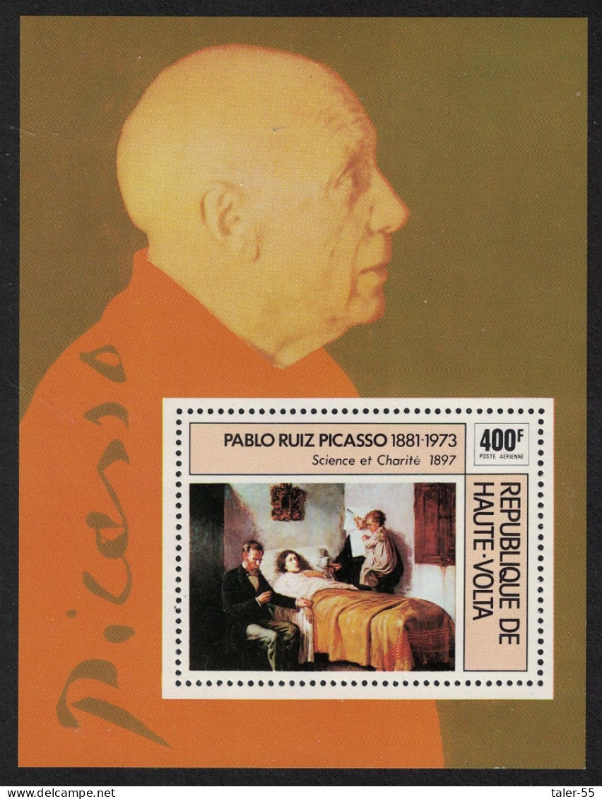 Upper Volta Pablo Picasso Painter MS 1975 MNH MI#Block 37 - Haute-Volta (1958-1984)