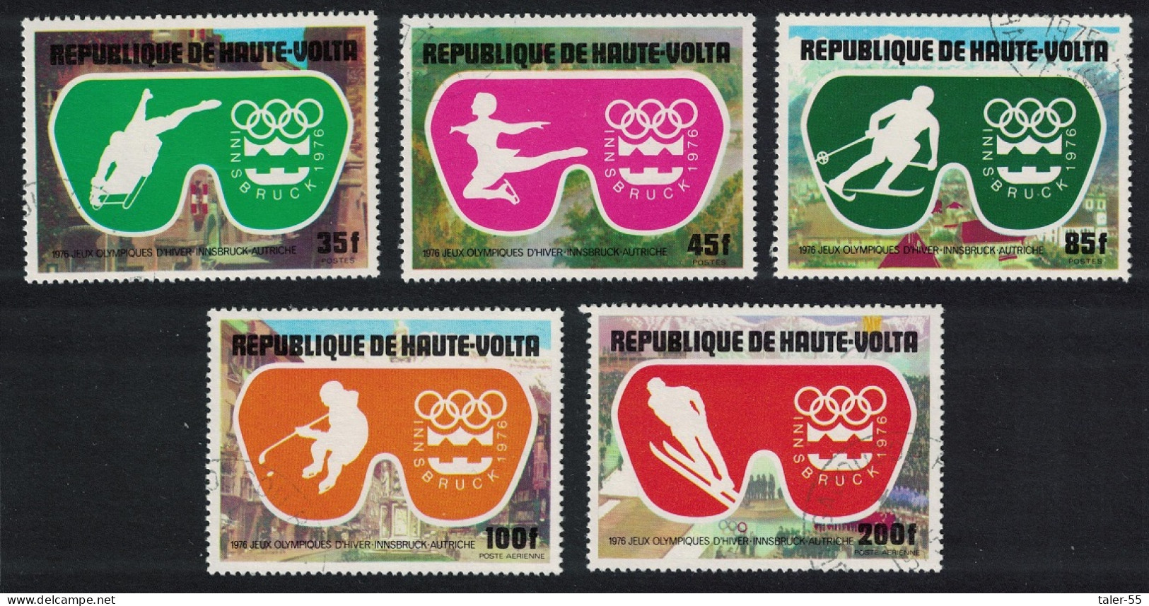 Upper Volta Winter Olympic Games Innsbruck 5v 1975 CTO MI#603-607 - Alto Volta (1958-1984)