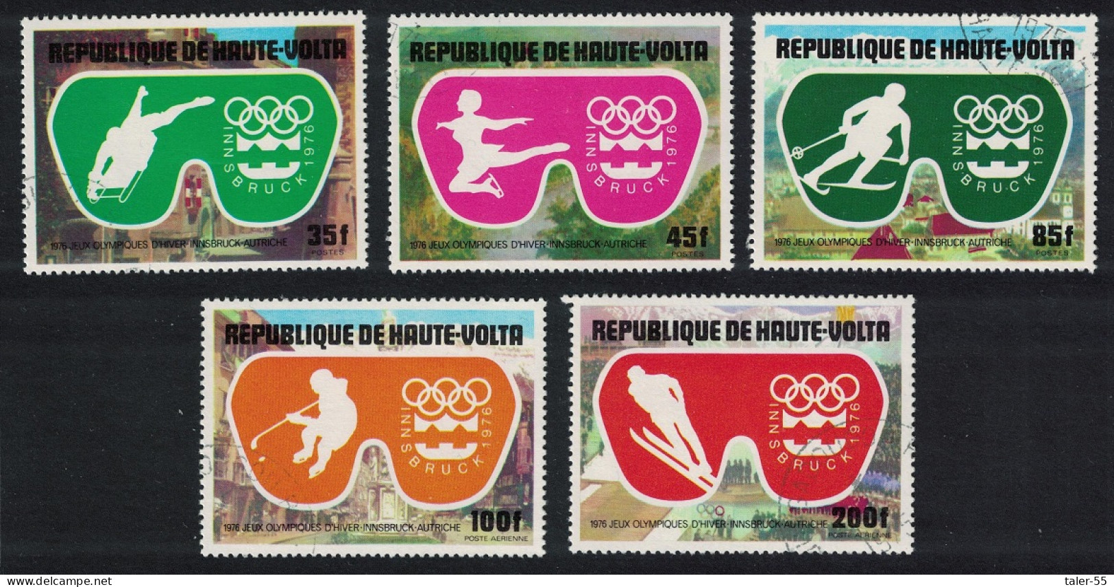 Upper Volta Winter Olympic Games Innsbruck 5v 1975 CTO MI#603-607 - Haute-Volta (1958-1984)