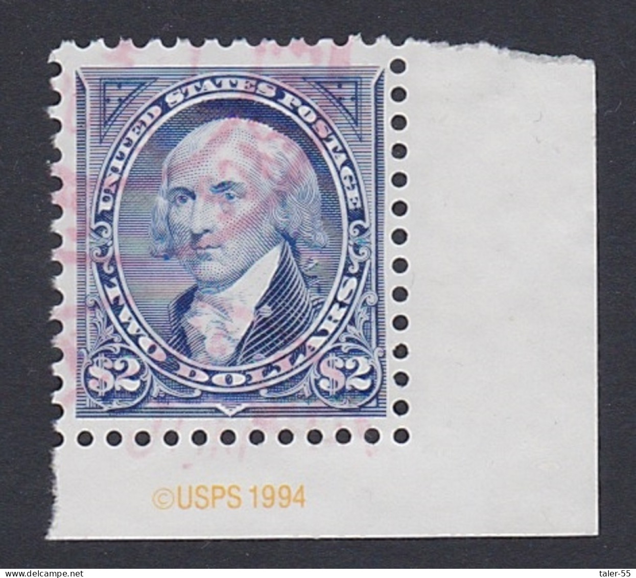 USA Bureau De Engraving Corner Stamp Used 1994 Canc SG#2975 Sc#2875a - Used Stamps