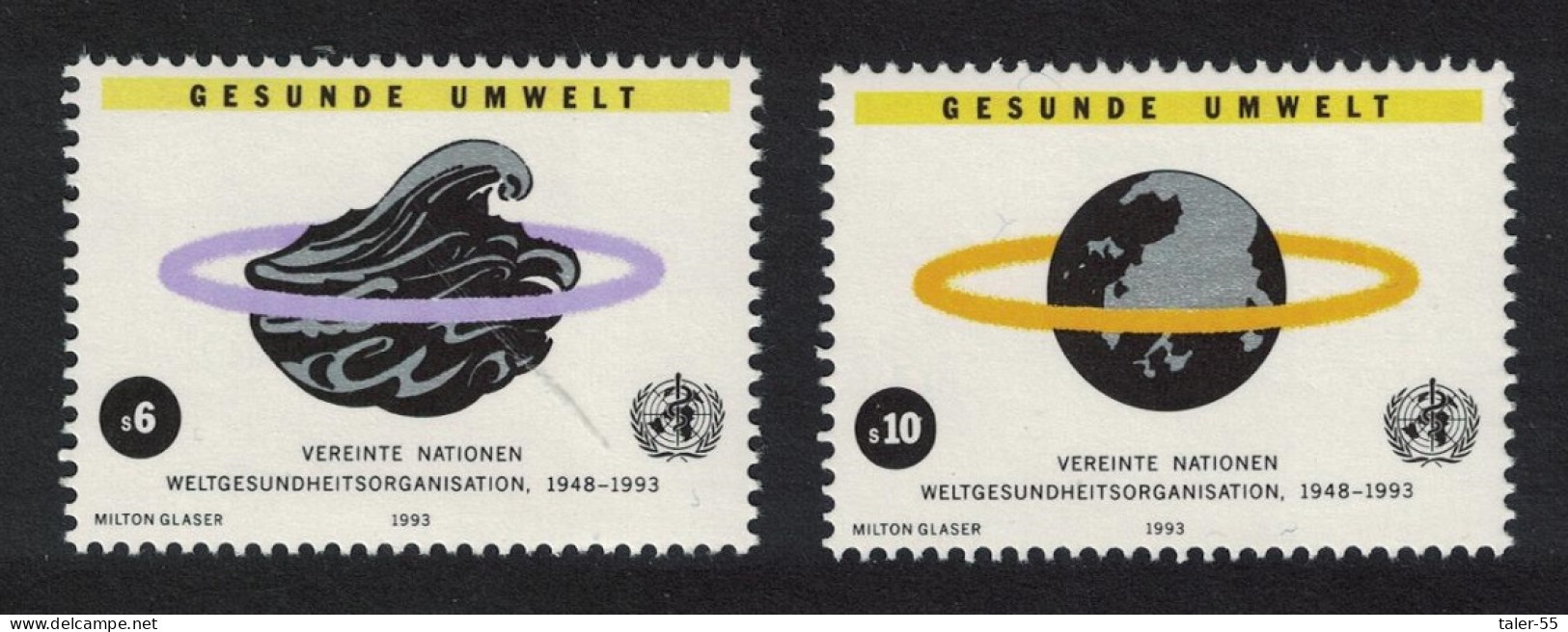 UN Vienna 45th Anniversary Of WHO 2v 1993 MNH SG#V147-V148 - Other & Unclassified