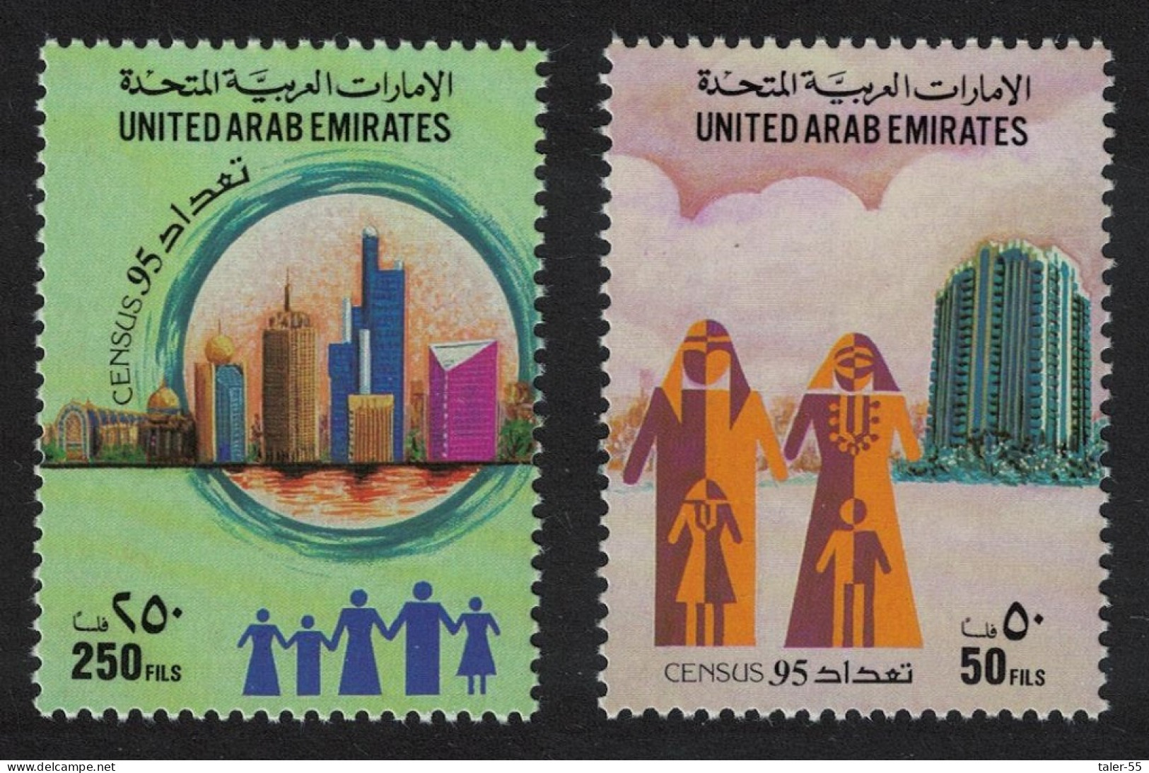United Arab Emirates Population And Housing Census 2v 1995 MNH SG#496-497 - United Arab Emirates (General)