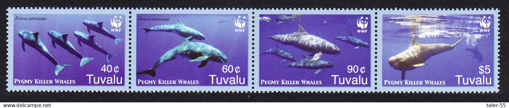 Tuvalu WWF Pygmy Killer Whale Strip Of 4v 2006 MNH SG#1224-1227 MI#1307-1310 Sc#1022a-d - Tuvalu