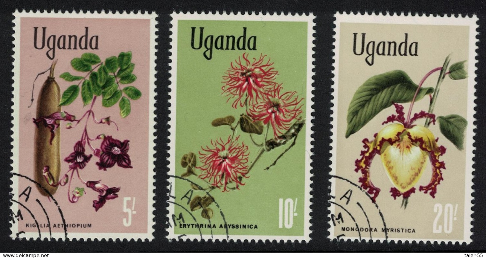 Uganda Flowers 3v The Highest Values 1969 CTO SG#143-145 - Uganda (1962-...)