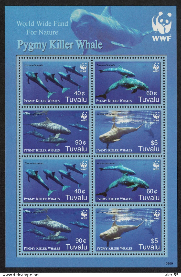 Tuvalu WWF Pygmy Killer Whale MS 2006 MNH SG#MS1228 MI#1307-1310 Sc#1022a-d - Tuvalu
