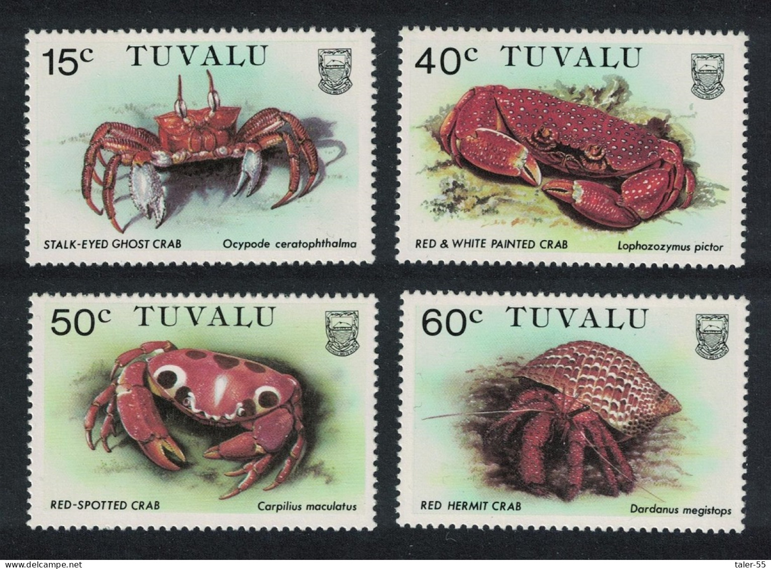 Tuvalu Crabs 4v 1986 MNH SG#372-375 - Tuvalu