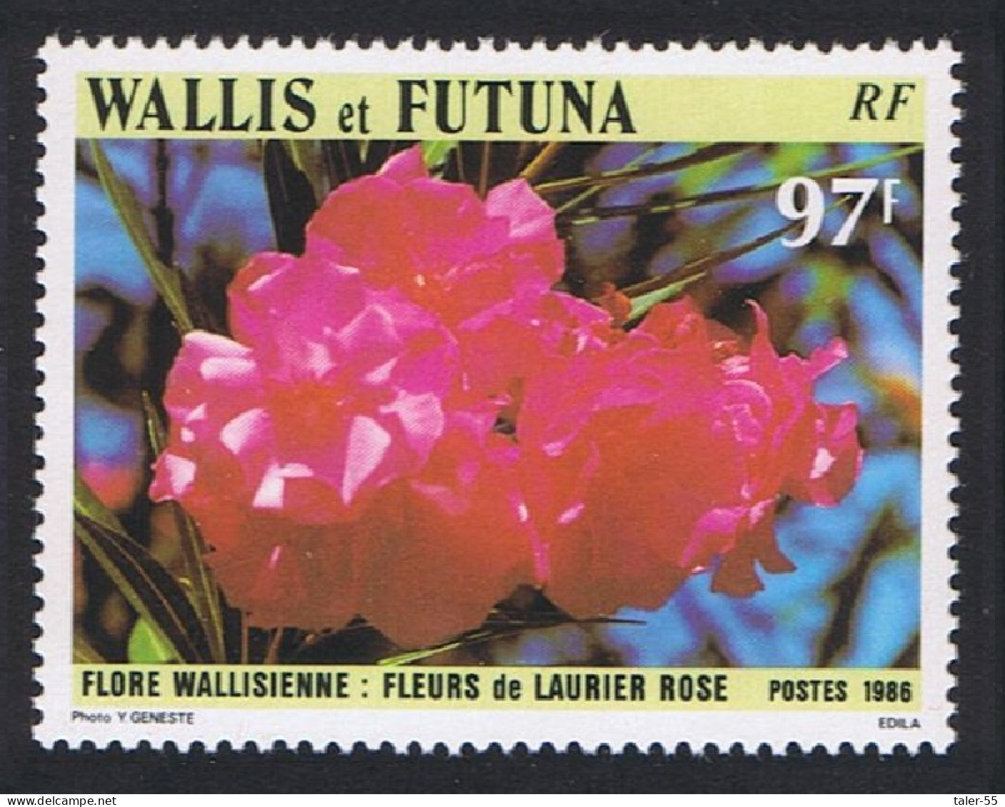 Wallis And Futuna Oleander 1986 MNH SG#497 Sc#345 - Nuevos