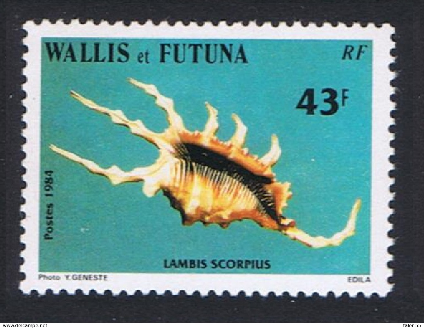 Wallis And Futuna Sea Shells Scorpion Conch 1984 MNH SG#443 Sc#310 - Unused Stamps