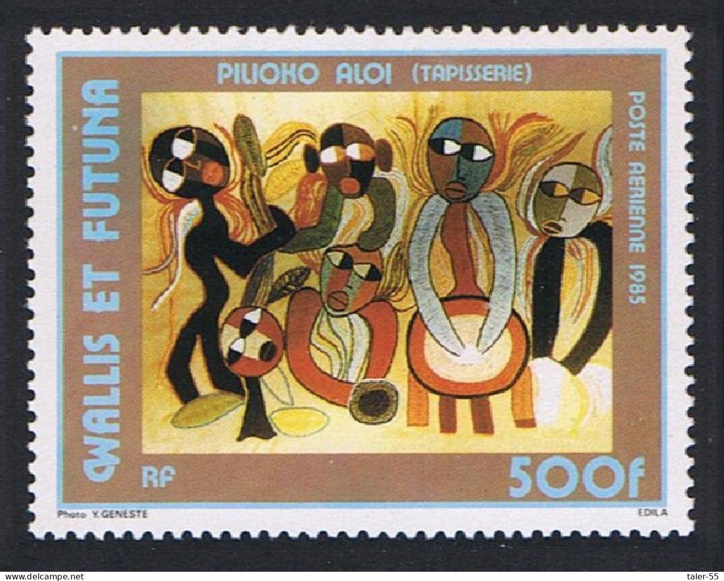 Wallis And Futuna Tapestry 'Pilioko Aloi' Airmail 1985 MNH SG#466 MI#487 Sc#C140 - Unused Stamps