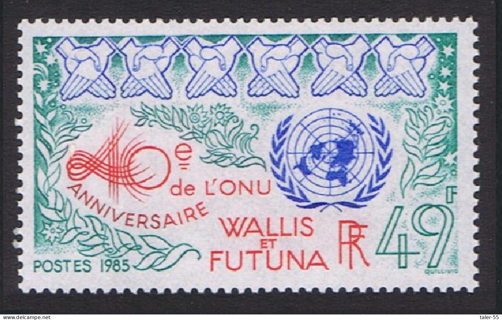 Wallis And Futuna 40th Anniversary Of UN 1985 MNH SG#470 MI#491 Sc#328A - Unused Stamps