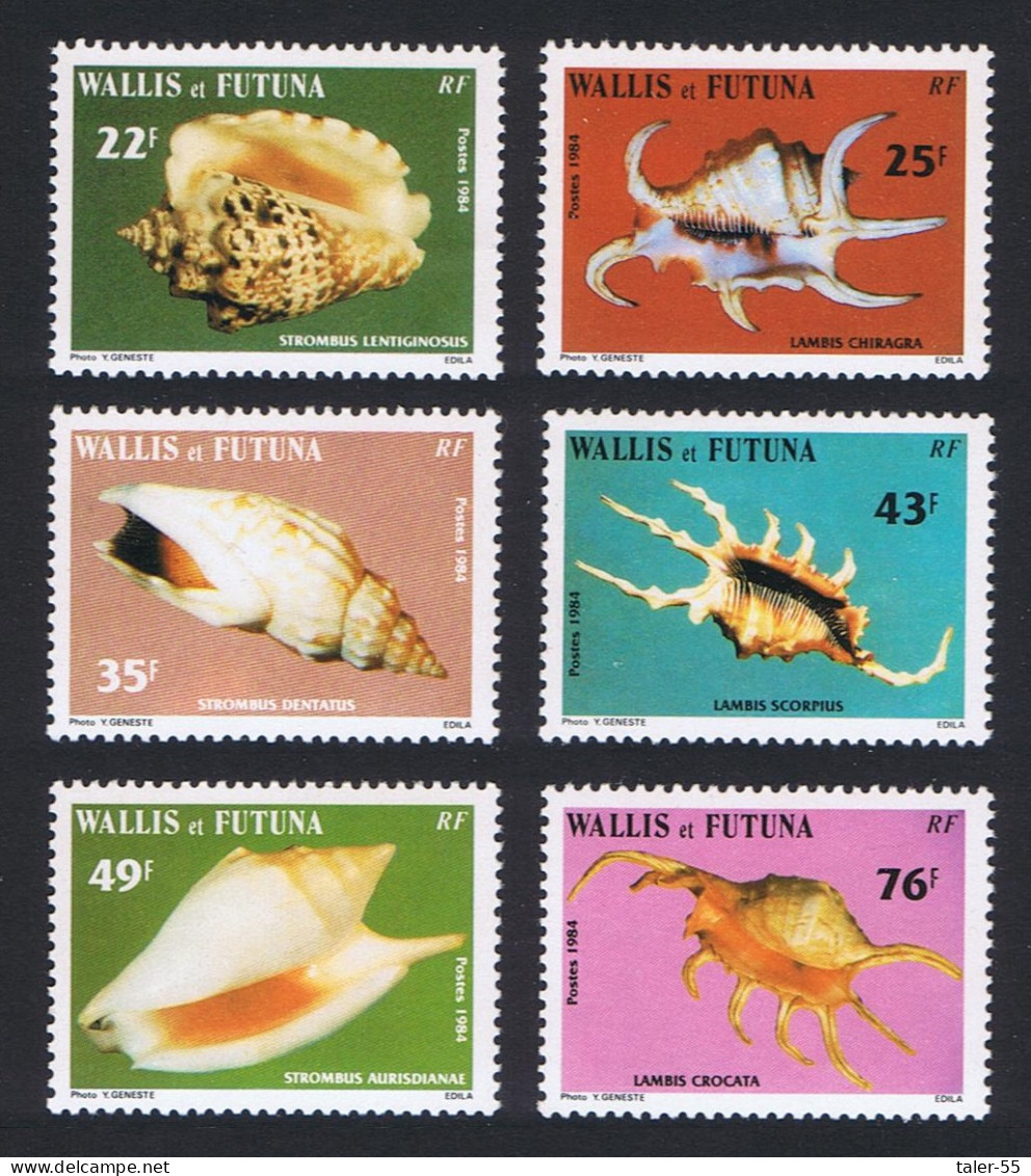 Wallis And Futuna Sea Shells 6v 1984 MNH SG#440-445 Sc#306=314 - Unused Stamps