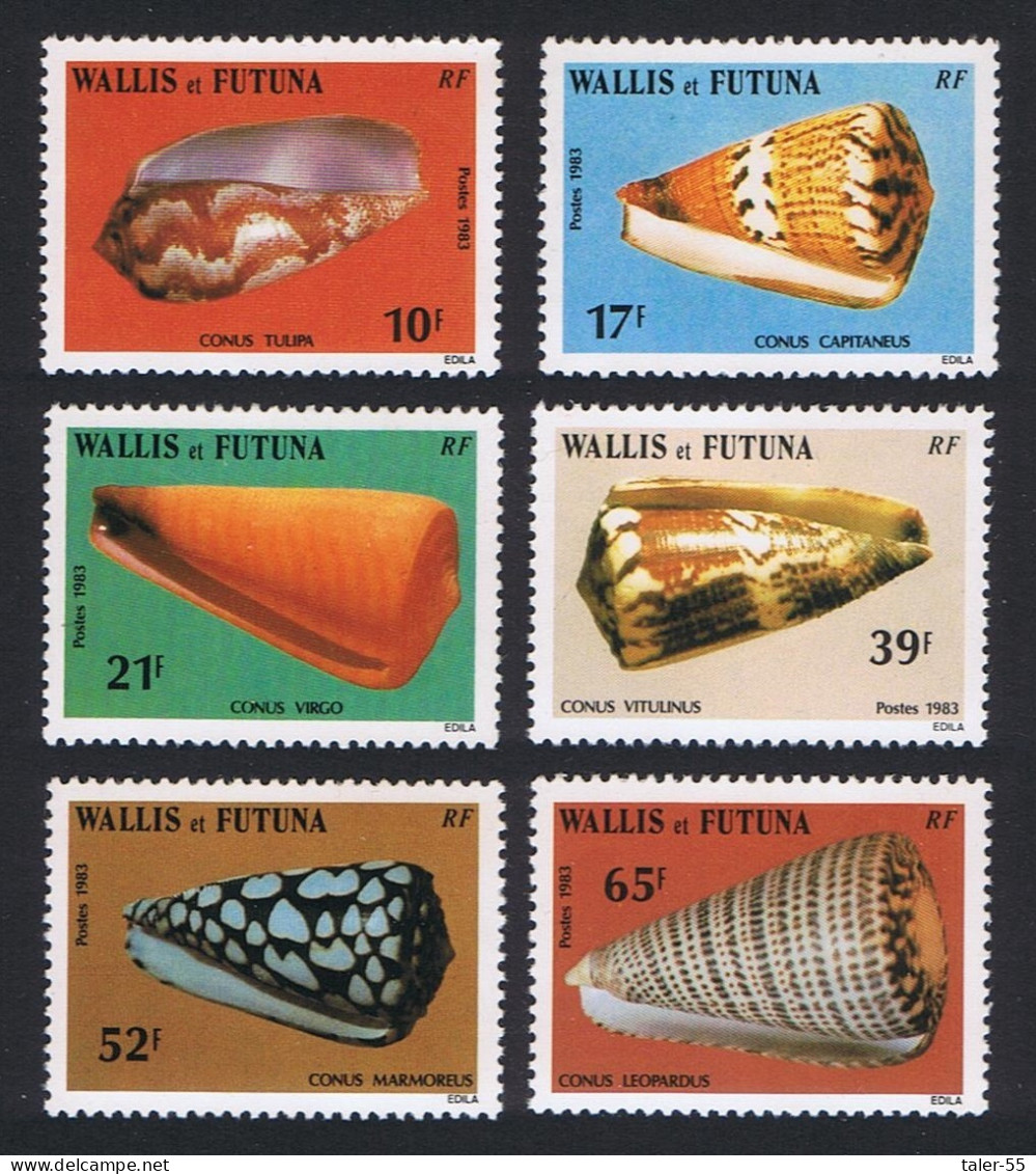 Wallis And Futuna Sea Shells 6v 1983 MNH SG#428-433 Sc#303=313 - Unused Stamps