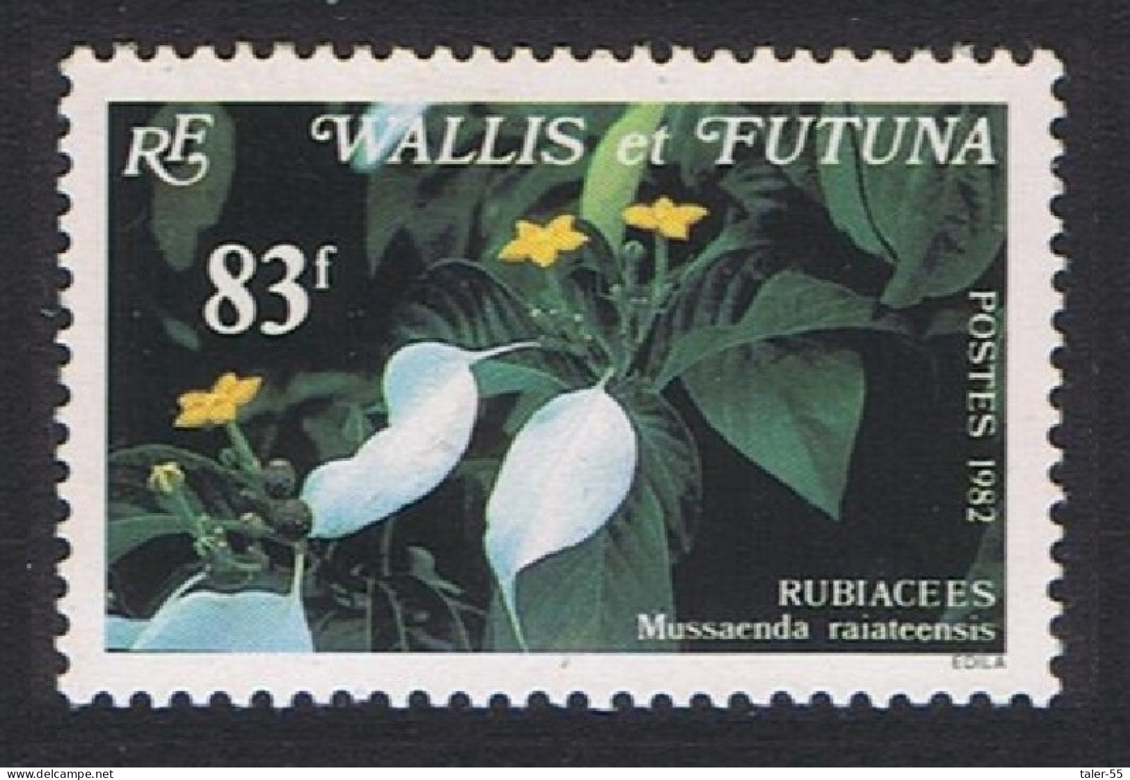 Wallis And Futuna Orchids Mussaenda Raiateensis 83f 1982 MNH SG#399 Sc#286 - Ungebraucht