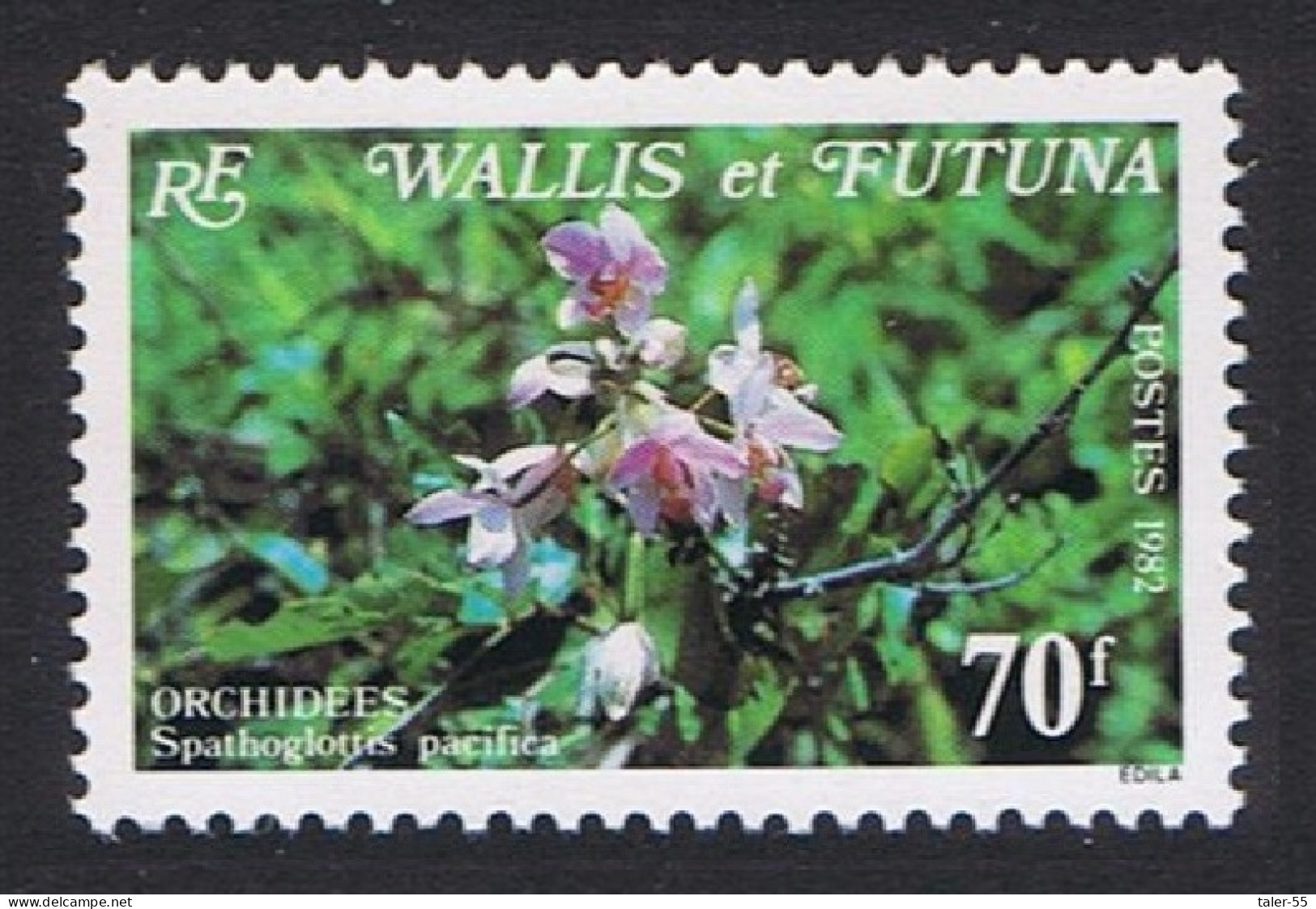 Wallis And Futuna Orchids Spathoglottis Pacifica 70f 1982 MNH SG#398 Sc#285 - Unused Stamps