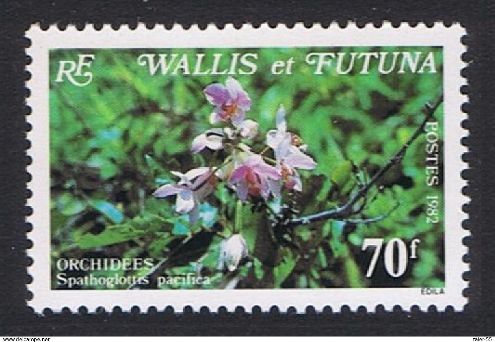 Wallis And Futuna Orchids Spathoglottis Pacifica 70f 1982 MNH SG#398 Sc#285 - Ungebraucht