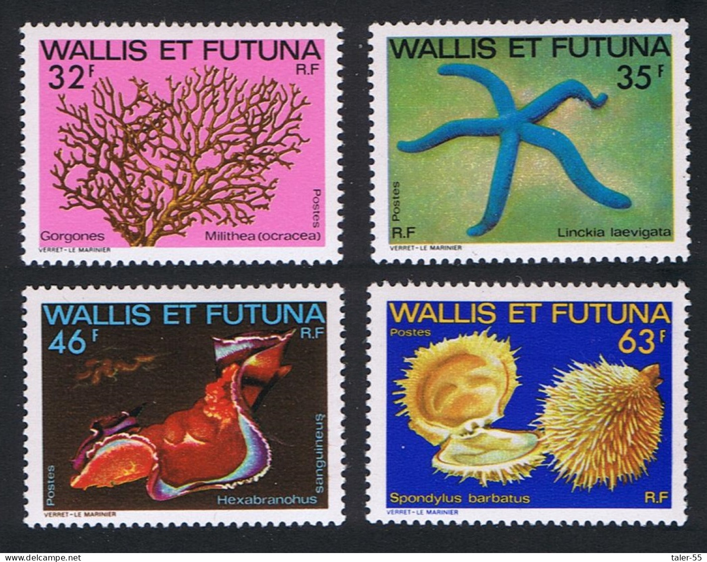 Wallis And Futuna Marine Life 4v 1982 MNH SG#410-413 Sc#294-297 - Unused Stamps