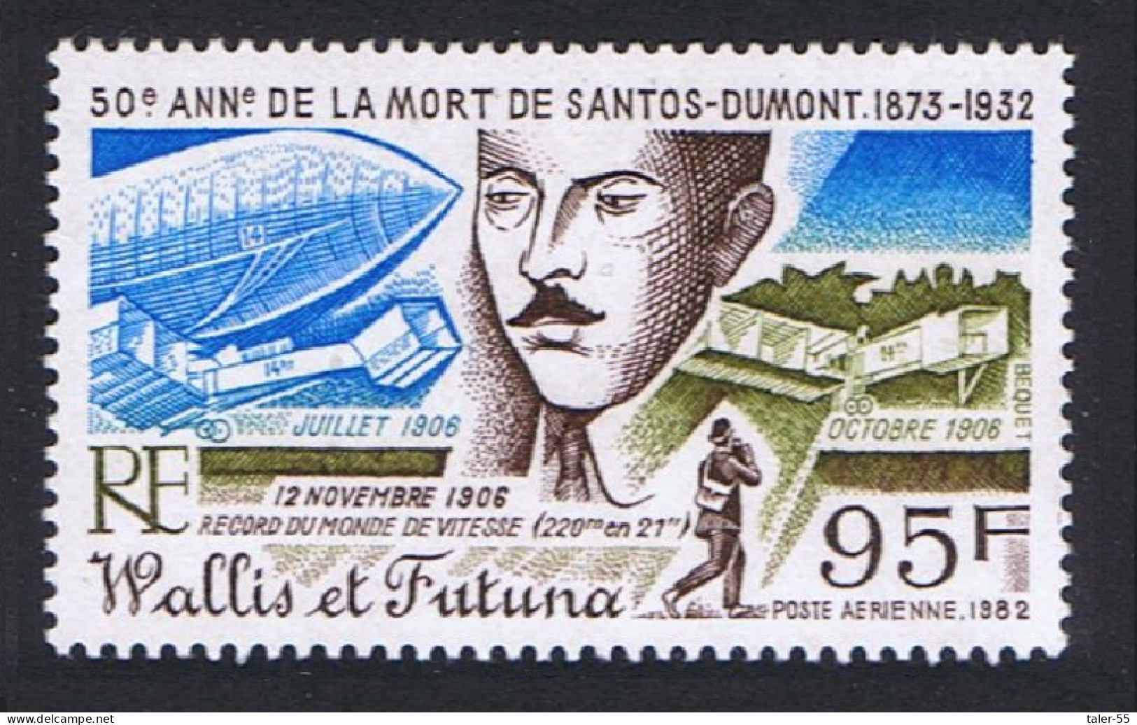 Wallis And Futuna 50th Death Anniversary Of Santos-Dumont 1982 MNH SG#407 Sc#C114 - Ongebruikt