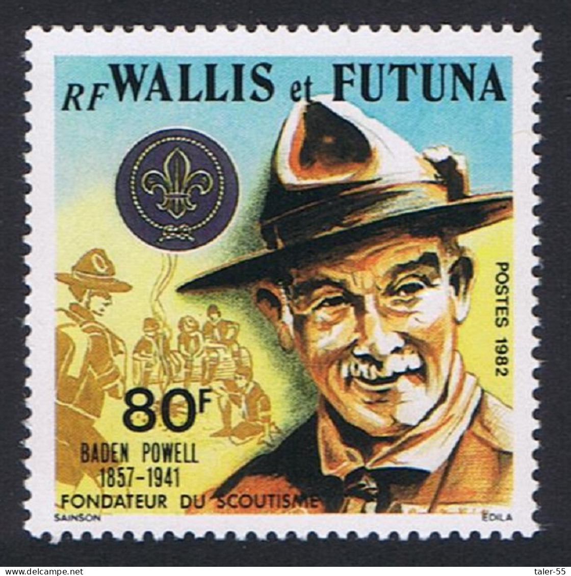 Wallis And Futuna Scouts Birth Anniversary Of Lord Baden-Powell 1982 MNH SG#400 Sc#287 - Unused Stamps
