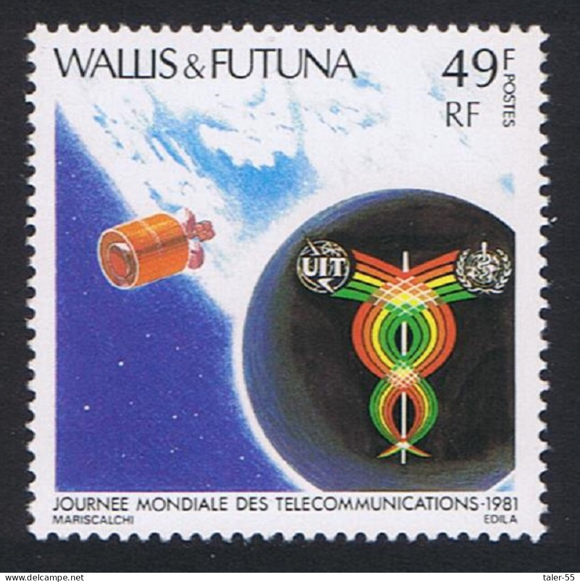 Wallis And Futuna Space World Telecom Day 1981 MNH SG#368 Sc#262 - Unused Stamps