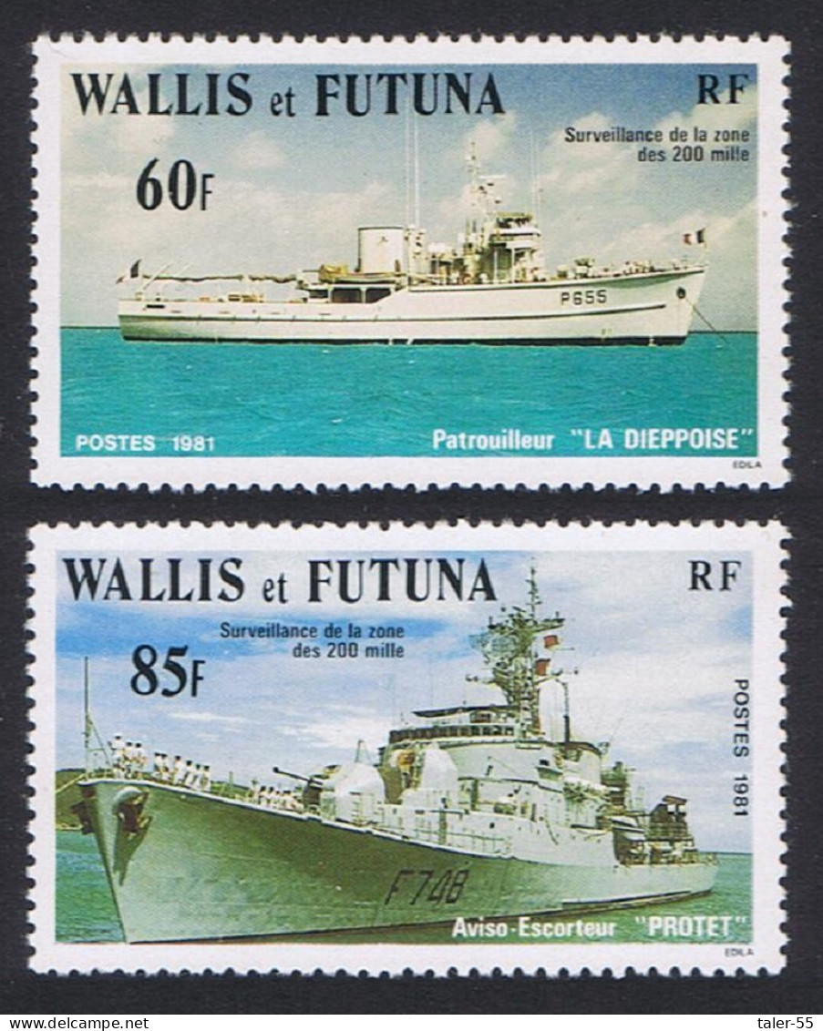 Wallis And Futuna Patrol Boats 2v 1981 MNH SG#386-387 Sc#276-277 - Unused Stamps