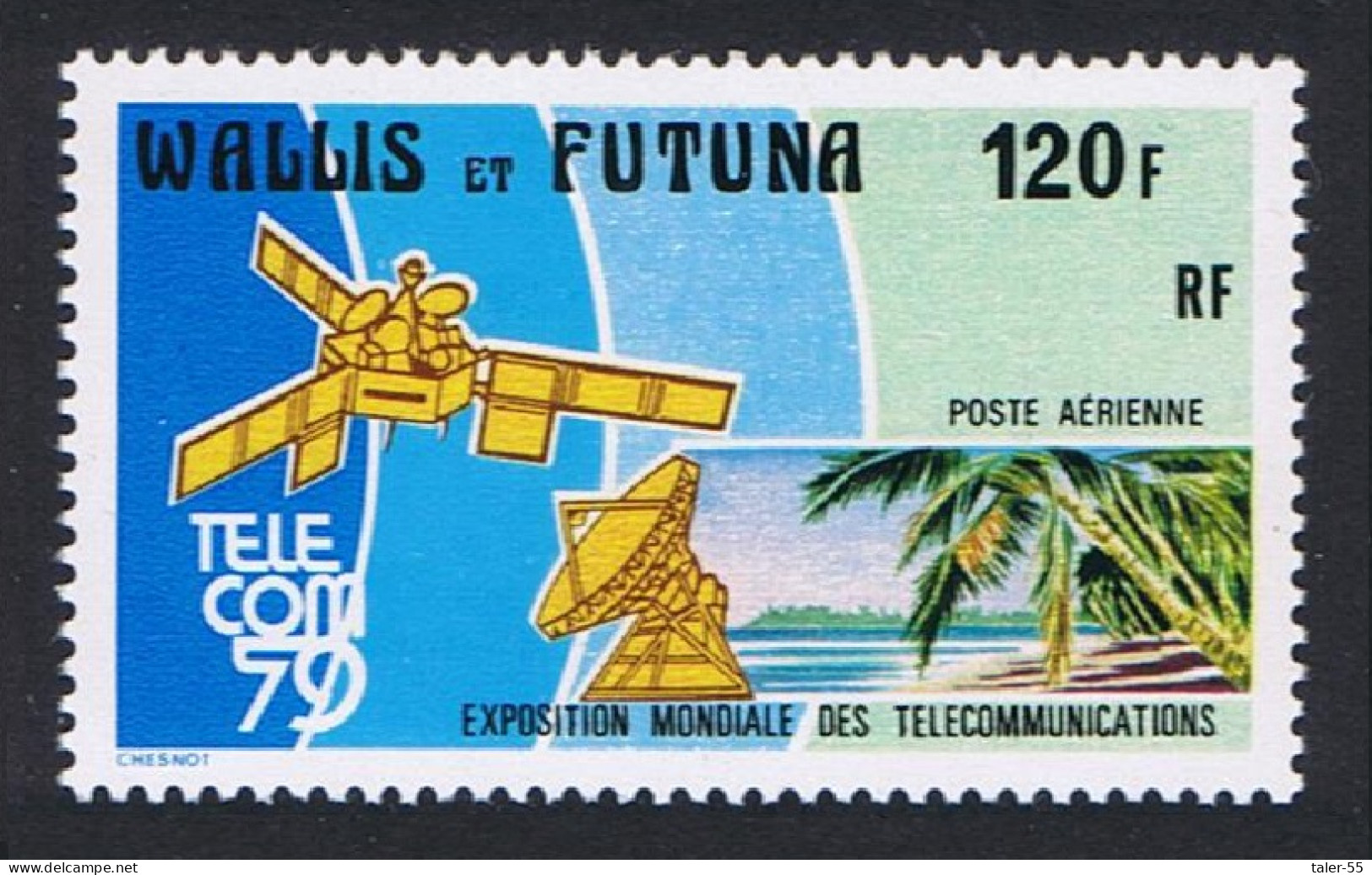 Wallis And Futuna Space World Telecom Exhibition 1979 MNH SG#337 Sc#C97 - Unused Stamps