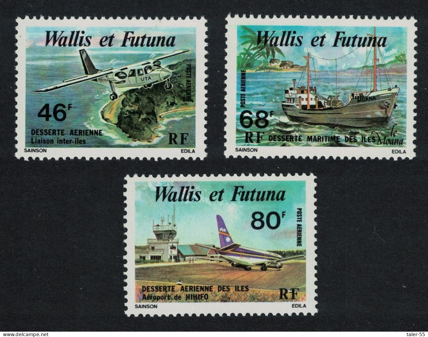 Wallis And Futuna Transport 3v 1979 MNH SG#307-309 Sc#C87-C89 - Nuovi
